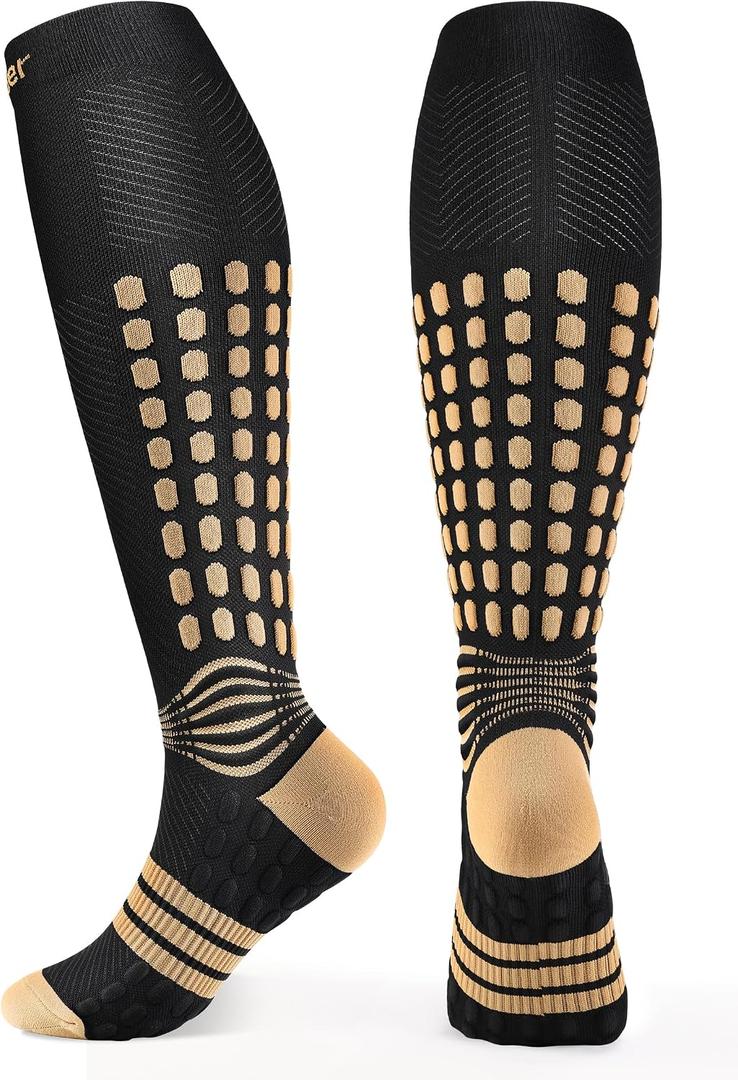 NEENCA Copper Compression Socks, Medical Graduated Socks with Patented Design for Pain Relief, Women & Men Circulation, Swelling, Travel, Pregnancy, Flight, Nurses, Running, Athletic1 Pair, 20-30mmHg, Medium