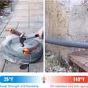 YAMATIC Heavy Duty Garden Hose 5/8 in x 60 ft with Swivel Handle, Super Flexible Water Hose, All-weather, Lightweight, Burst 600 PSI, Gray