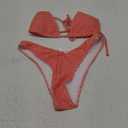 GORGLITTER Women's Gingham Bikini Set Bow High Cut Thong Halter Triangle Top Cheeky Cute 2025 Swimsuit Bathing Suit (Medium, Red)