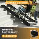 Wheelchair ramp 7FT, Lightweight, Retractable and Portable, can be Used for Wheelchair ramps, Comes with a Handbag-Black