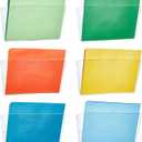 Segulah Hanging Wall File Organizer 6 Pack, Single Pocket Wall Mount File Holder Mail Organizer Wall Mounted Paper Organizer Mail Holder for Office Classroom Organization (Clear)