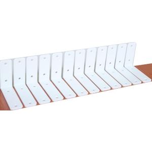 12 Pack - L 5" x H 4" x W1.5, 5mm Thick White L Shelf Bracket, Iron Shelf Brackets, Metal Shelf Brackets, Floating Shelf, Shelf Supports with Screws