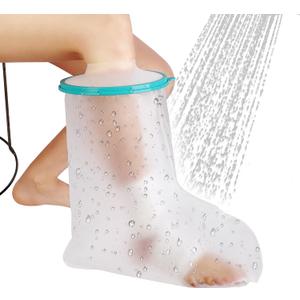 Cast Covers for Shower Foot Soft Green Adult, Waterproof Cast Cover/Bag, Cast Protector for Shower Arm Post Surgery, Shower Sleeve for Arm Cast Showering/Swimming