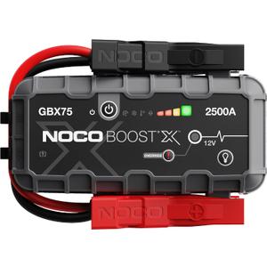 NOCO Boost X GBX75 2500A 12V UltraSafe Portable Lithium Jump Starter, Car Battery Booster Pack, USB-C Powerbank Charger, and Jumper Cables for up to 8.5-Liter Gas and 6.5-Liter Diesel Engines