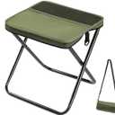 LiKiLiKi Extra Large Foldable Backpack Stool, Heavy Duty Thickened Collapsible Portable Pocket Chair, Compact Pocket Size Travel Seat for Hiking, Fishing, Picnic and Outdoor Activities (Green)