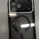 [Full Camera Protection& Mechanical Lock]Magnetic Privacy Case for iPhone 17 Pro Max[Compatible with MagSafe] [CD Metal Ring]Full Body Shockproof Metal Bumper, 9H Anti Peeping Glass Cover-Black