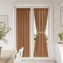 Vatge Terracotta French Door Curtains 72 Inch Length for Patio Door - Burnt Orange Sidelight Curtains for Front Door, 1 Panel, W25 x L72, Terracotta