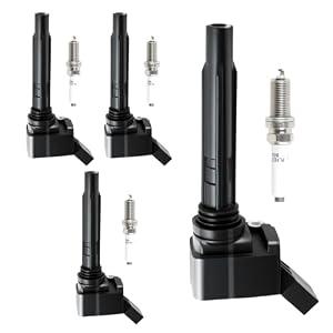 VeloxDrive UF765+95125 Ignition Coils Iridium Spark Plugs Set of 4 Fit for 2015-2020 Audi A3 A4 A5 A6 Quattro, Volkswagen Golf SportWagen Alltrack Beetle Passat GTI Jetta 2.0L l4 OE UF771, 06J905110C