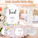 2 x Acrylic Wedding Signs Food Please Enjoy Sign, 6x8" Floral Themed Arch Acrylic Dessert Table Decor, Love Is In Bloom & Baby In Bloom Decorations for Baby Shower Bridal Shower Engagement, (Assorted )