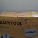 COLAMY Bar Stools Set of 4, Modern Swivel Bar Chairs, Adjustable Upholstered Barstools Counter Height with Full Backrest for Bar, Dining Room, Kitchen Island, Beige