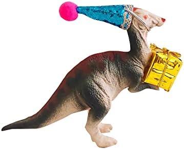 Parasaurolophus Dinosaur Cake Toppers, Parasaurolophus Dinosaur Cake Topper With Birthday Party Hat For Boys Girls Wild One Birthday Party Cake Topper…