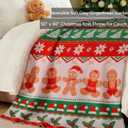 Newwiee Christmas Throw Blanket 50" x 60" Soft Knit Throw Blanket for Bed Couch Sofa Living Room, Travel Lightweight Warm Decorative Holiday Theme Home Christmas Decor Gift (Gingerbread Man)