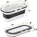 Superio Fold N' Go Mop Bucket with Wheels - Collapsible Cleaning Bucket, 10L, Portable Water Pail for Home, Car, and Outdoor Use