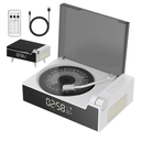 CD Player Portable with Bluetooth, Rechargeable CD Players Retro Suitcase CD Music Player with HiFi Speakers Desktop CD Player for Home Car Study Travel (White)