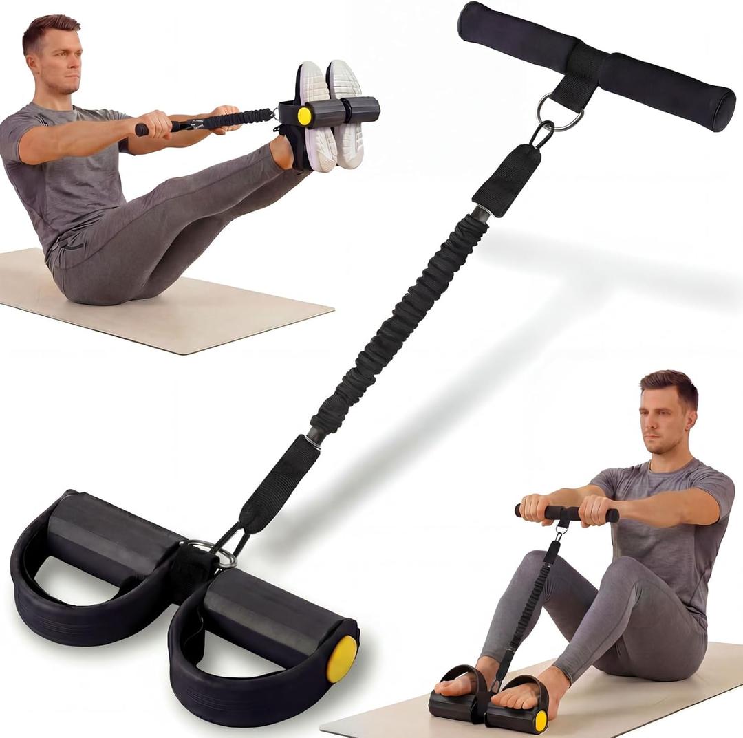 Upgraded Pedal Resistance Band with Handle - Fashion Puller Exercise Tool, Thickened Built-in Latex Tube Pedal Resistance Device & Soft Nitrile Rubber Anti-Slip Footrest for The Core/Arms