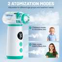 Portable Aerosol Nebulizer Child Adult Cat Silent Nebulizer Portable Inhaler for Home and Travel Use (Mint Green)