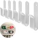 Horizontal Snowboard Wall Mount Clips Snowboard Rack Wall Mount Snowboard Mount Storage Snowboard Wall Mount for Room (White 6pcs)