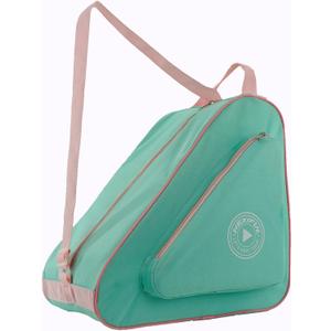 Skate Bag for Ice, Inline, Roller & Quad Skates - Kids & Adults (Mint/Pink)