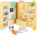 Baby Keepsake Box - Baby Memory Box - Baby Boy Girl Keepsake Box Tins Memory Box Pregnancy Baby Bubbs Storage Box Baby First Year Box Library Baby All-in-One Organizer