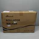 Rollator Walker for Seniors, Lightweight Foldable All Terrain Rolling Walker with seat, Aluminum Walkers with 8 inch Rubber Wheels, Handles and Backrest for Seniors and Adult (Red)