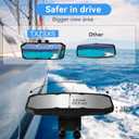 Universal 360 Adjustable Boat Mirror, Upgraded Metal Clamp, Wide-Angle Convex Marine Mirror for Pontoon & Ski Boats, Surfing & Water Sports, Easy Installation