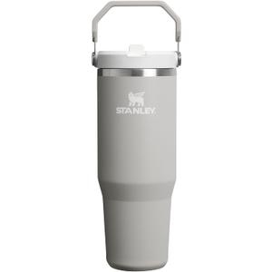 STANLEY IceFlow 2.0 Flip Straw Tumbler with Handle 30 oz | Twist On Lid and Flip Up Straw | Leak Resistant Water Bottle | Insulated Stainless Steel | BPA-Free | Ash