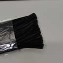 100 Pieces Pipe Cleaner Chenille Stem, Black Pipe Cleaners for Hair, Pipe Cleaners Set for DIY Arts Crafts Decorations (Black)