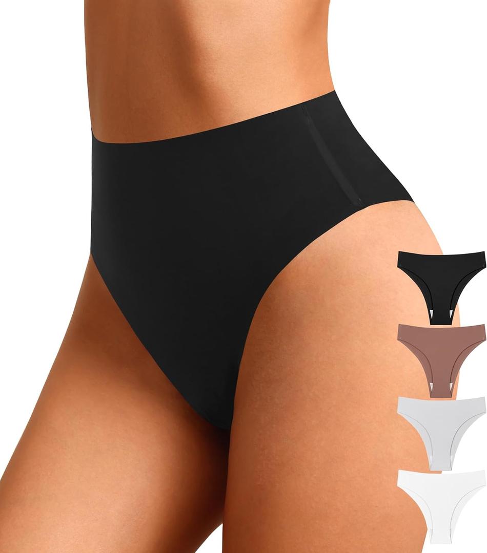 OLIKEME Women Seamless High Waisted Underwear No Show Quick Dry Panties Sexy High Cut Hipster Cheeky Ladies Bikini  XL OLIKEME Women Seamless High Waisted Underwear No Show Quick Dry Panties Sexy High Cut Hipster Cheeky Ladies Bikini  XL