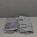 ChrisDowa Small Window Curtains 40 inches Long for Bedroom - Grommet Short Thermal Insulated Room Darkening Curtains for Kitchen (2 Panels, Light Grey, 29 x 40 Inch)