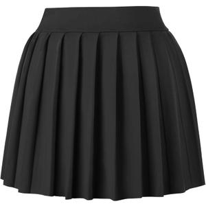 Women Sexy Pleated Mini Skirts Ruffle Club Y2k Role Play A-line Skater Skirt Casual Stretchy Uniform for Girls