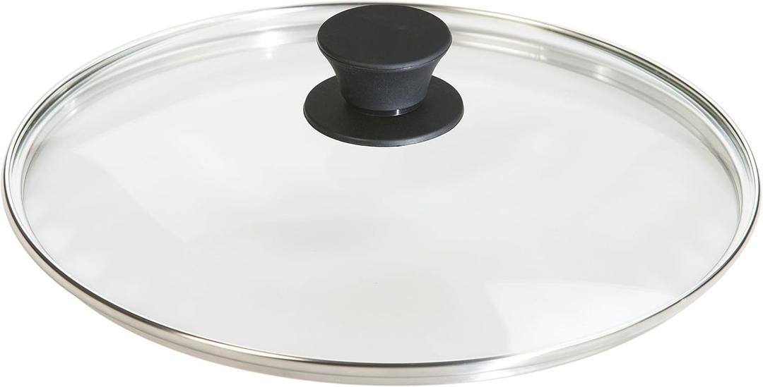 Lodge Round Tempered Glass Lid - Versatile Glass Lid for 10.25 Inch Skillets, Pans, and Dutch Ovens - Dishwasher Safe and Oven Safe up to 400- 10.25 Inch