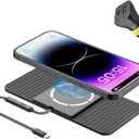 Magnetic Wireless Charger car Charging pad,POLMXS Fast Wireless Phone Charger Cell Phone Cordless Charging mat Compatible with iphone12/13/14/15 Series airpod (C11)