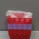 Menkxi 12 Pcs Valentine's Day Pink and Red Baskets, 5.5 x 4 x 2.5 Small Heart Hollowed Plastic Baskets Bulk Empty Love Gift Container Storage Bins for Home Party Favor Valentine's Day