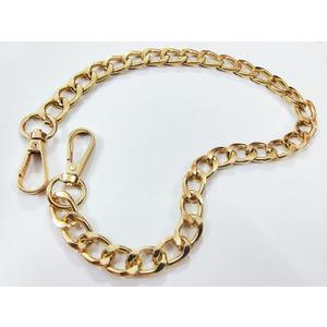Tia Premium Purse Shoulder Bag Chain Strap Handle, Handbag Purse Chain Replacement, Purse, Clutch Making, Decoration & DIY (1, Golden Flat Chain-17Inch)