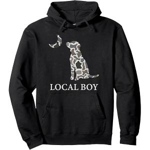 Camo Southern Local Boy Duck Hunting Black Lab Outdoor Men Pullover Hoodie, Medium