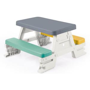DOLU: Picnic Table for 4: White, Green, Yellow - Indoor/Outdoor, Bench Seating, Durable Waterproof Plastic Toy, 30.3 x 28 x 17, Toddler Kids Age 2+ (Multi Color) DOLU: Picnic Table for 4: White, Green, Yellow - Indoor/Outdoor, Bench Seating, Durable Waterproof Plastic Toy, 30.3 x 28 x 17, Toddler Kids Age 2+ (Multi Color)