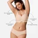 COCOMARTS Jelly Bras for Women No Underwire Scalloped Push Up Wireless Bralettes Seamless Soft Comfort Everyday Tshirt Bra (Beige, XXXL)