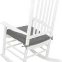 Shine Company Rocking Chair Outdoor Seat Cushion with Ties, 22" x 20", Gray