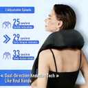 Cordless Neck and Shoulder Massager with Heat - Rechargeable Shiatsu Back Massager for Pain Relief - Deep Tissue Kneading Massage Pillow for Neck, Back, Shoulders, Legs - Gifts for Men & Women