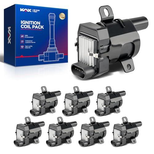 KAX Pack of 8 Ignition Coil Set for Pack of Fit for Chevy GMC Chevrolet Silverado 1500 2500 3500 Tahoe Suburban Express Sierra Savana Yukon Escalade Avalanche Envoy V8 4.8L 5.3L 6.0L for UF262 D585