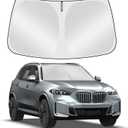 Windshield Sunshade for BMW X5 2019-2025 2026 Front Window Sun Shade Custom Sunscreen Double Layers Design, Silver