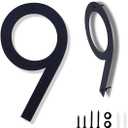 16 Inch Modern House Numbers for Outside,Large Black Metal House Numbers,House Address Numbers for House Address Apartments Wall Door Hotel Garage Gate with Nail Kit Number 9