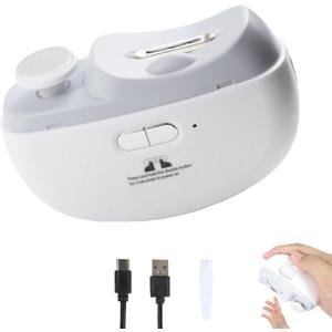 Electric Nail Clipper with Polishing - 2 in 1 Automatic Nail Clippers,Dust Storage & LED Light,Rechargeable,Cordless Electric Nail Trimmer for Men/Women/Seniors/Kids