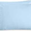 Bare Home Flannel King Pillowcases Set of 2-100% Cotton - Velvety Soft & Cozy - Double Brushed Heavyweight Flannel Pillowcases (King Pillowcase Set of 2, Light Blue), King - 2 Pack