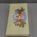 OIAHOMY Gift Basket with Handle, Personalized Baby Basket for Kids, Woven Rope Gift Empty for Toys, Baby Treasure Hunt Baskets with Wooden Card for Boys and Girls - Yellow (7.9"D x 5.9"W x 5.9"H)