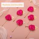 uxcell 24pcs Rose Red Rose Boutonnieres Flower Buttonholes Pocket Boutonnieres Pins for Wedding Ceremony Anniversary Prom Formal Dinner Party