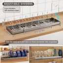 Magheo 2 Pack Expandable Food Storage Container Lid Organizers, 22" Pots and Pans Organizer Under Cabinet with 9 Adjustable Dividers Pot and Pan Lid Holders Rack Inside Cabinet(Gray)