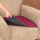 Collections Etc Quilted Waterproof Seat Protector - Set of 2 - Machine Washable, Use for Indoor or Outdoor Seating, Burgundy