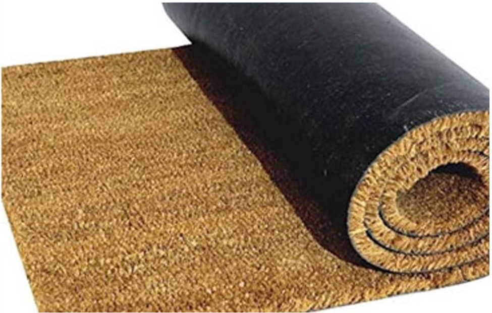 Custom Cut 5/8" Inch Thick Coco Mat with Vinyl Backing, Various Sizes, Great for Recessed Area Entrances, Coco Door Mat (5' x 8')
