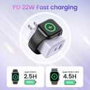 TOPADRE Charger for Apple Watch, USB C Charger Block, 3-in-1 20W Fast Charging, Portable Plug Travel Essential Charge for iWatch Ultra/SE/11/10/ 9/8/ 7/6, iPhone 16/16 Pro/ 15 Series, White